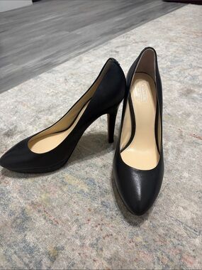 Coach Black Leather Stiletto Pumps